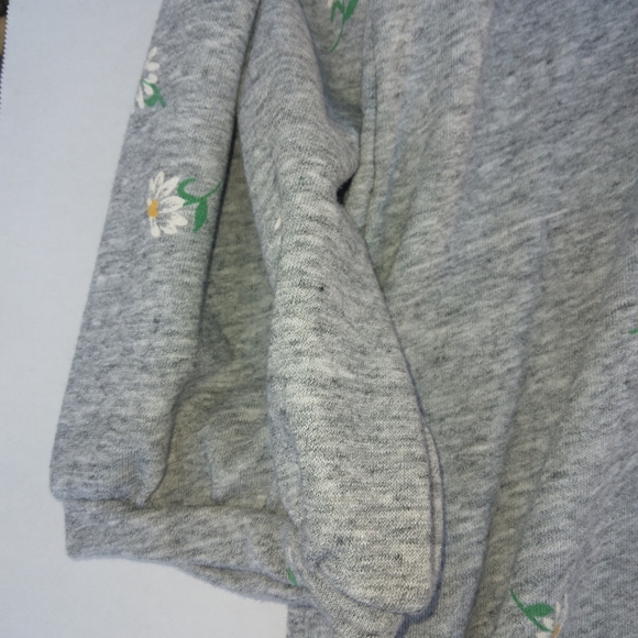 Old Navy French terry Womens size XXL  Daisy print, 3/4 sleeve, tunic pullover - Picture 7 of 8